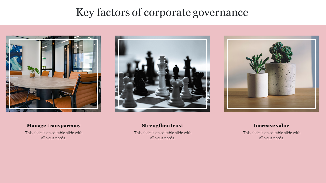 Free - Download Key Factors Of Corporate Governance Template